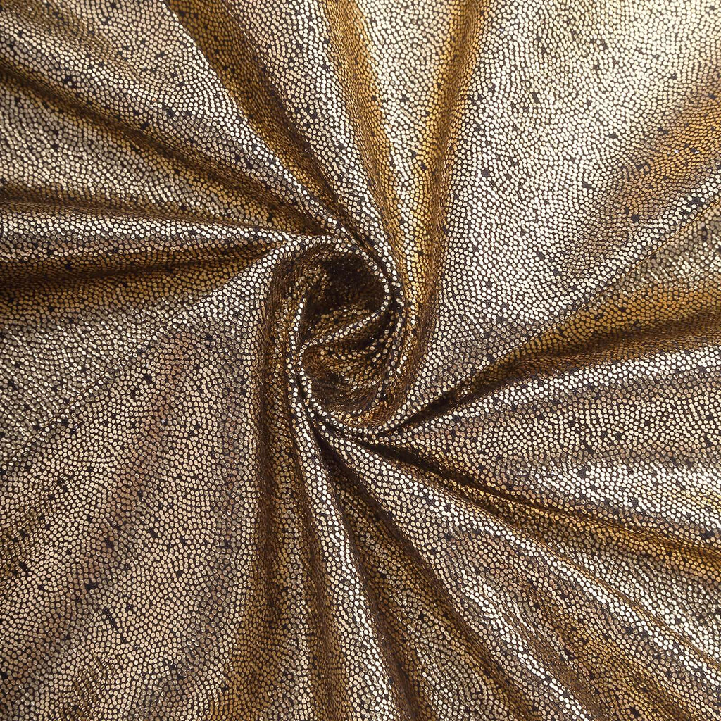 5 Pack Polyester 20"x20" Napkins Antique Gold Shimmer Sequin Dots - Luminous Cloth Napkins - Bell Racket Store