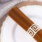 5 Pack Polyester 20"x20" Napkins Cinnamon Brown - Wrinkle Resistant & Easy Care Cloth Napkins - Bell Racket Store