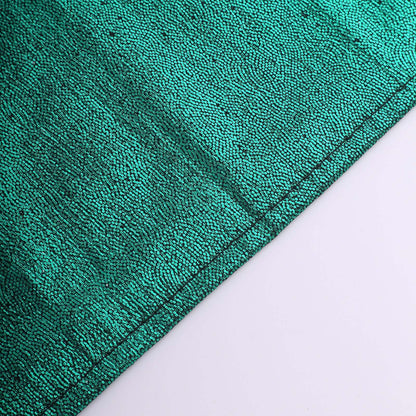 5 Pack Polyester 20"x20" Napkins Hunter Emerald Green Shimmer Sequin Dots - Luminous Cloth Napkins - Bell Racket Store