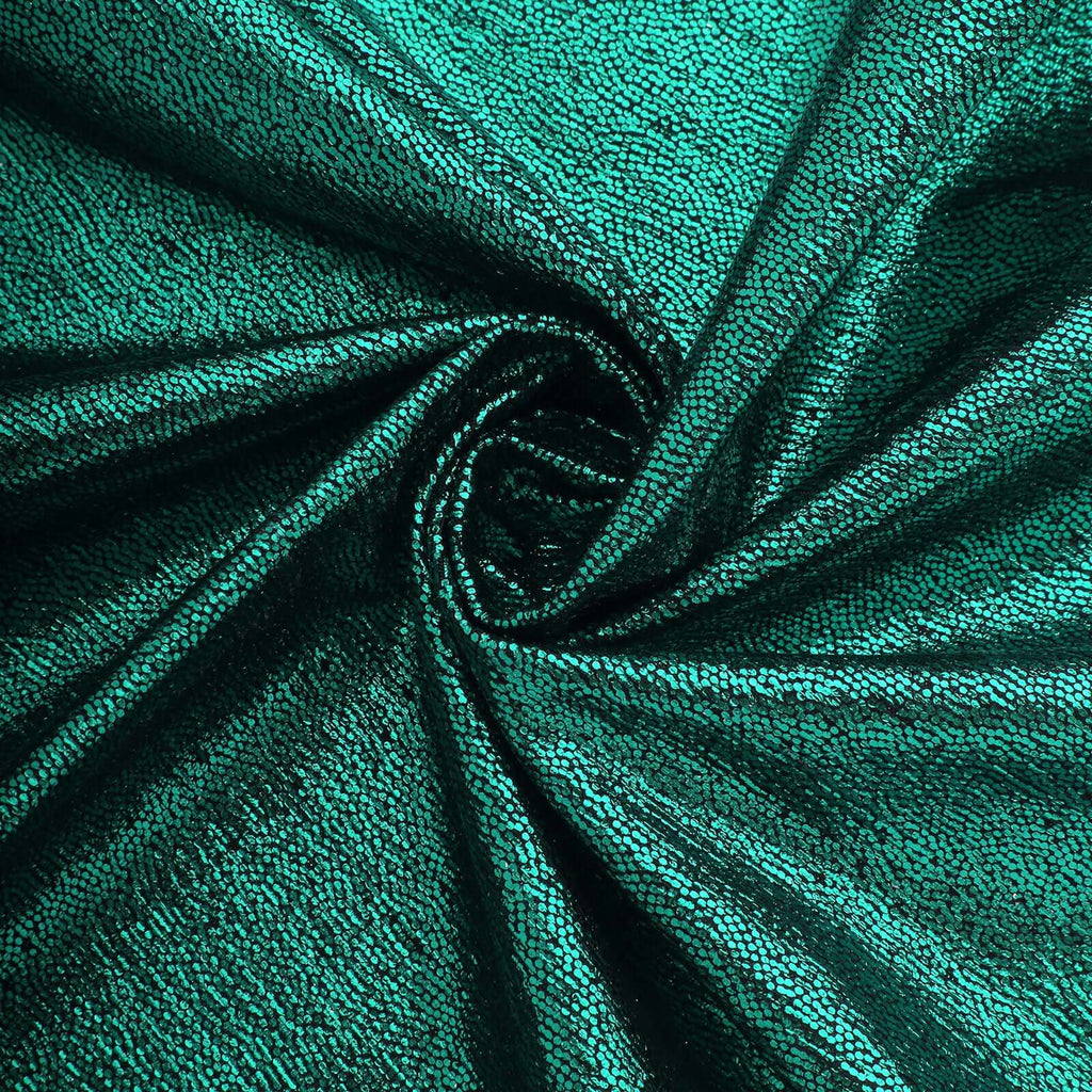 5 Pack Polyester 20"x20" Napkins Hunter Emerald Green Shimmer Sequin Dots - Luminous Cloth Napkins - Bell Racket Store