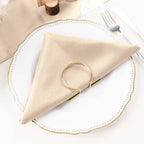 5 Pack Polyester 20"x20" Napkins Nude - Wrinkle Resistant & Easy Care Cloth Napkins - Bell Racket Store
