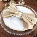 5 Pack Polyester 20"x20" Napkins Nude - Wrinkle Resistant & Easy Care Cloth Napkins - Bell Racket Store