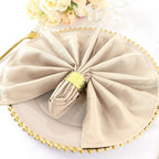 5 Pack Polyester 20"x20" Napkins Nude - Wrinkle Resistant & Easy Care Cloth Napkins - Bell Racket Store