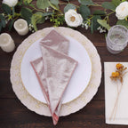 5 Pack Polyester 20"x20" Napkins Rose Gold Shimmer Sequin Dots - Luminous Cloth Napkins - Bell Racket Store