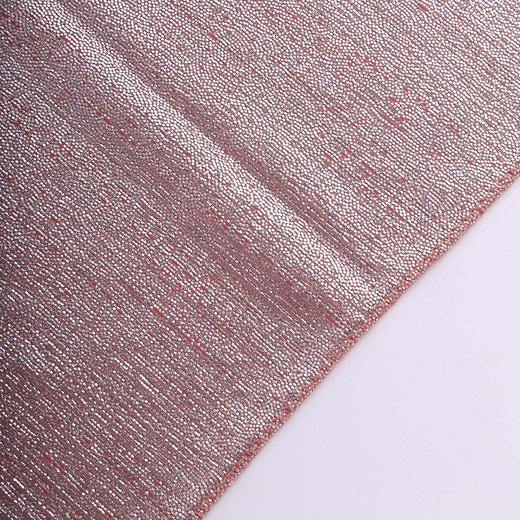 5 Pack Polyester 20"x20" Napkins Rose Gold Shimmer Sequin Dots - Luminous Cloth Napkins - Bell Racket Store