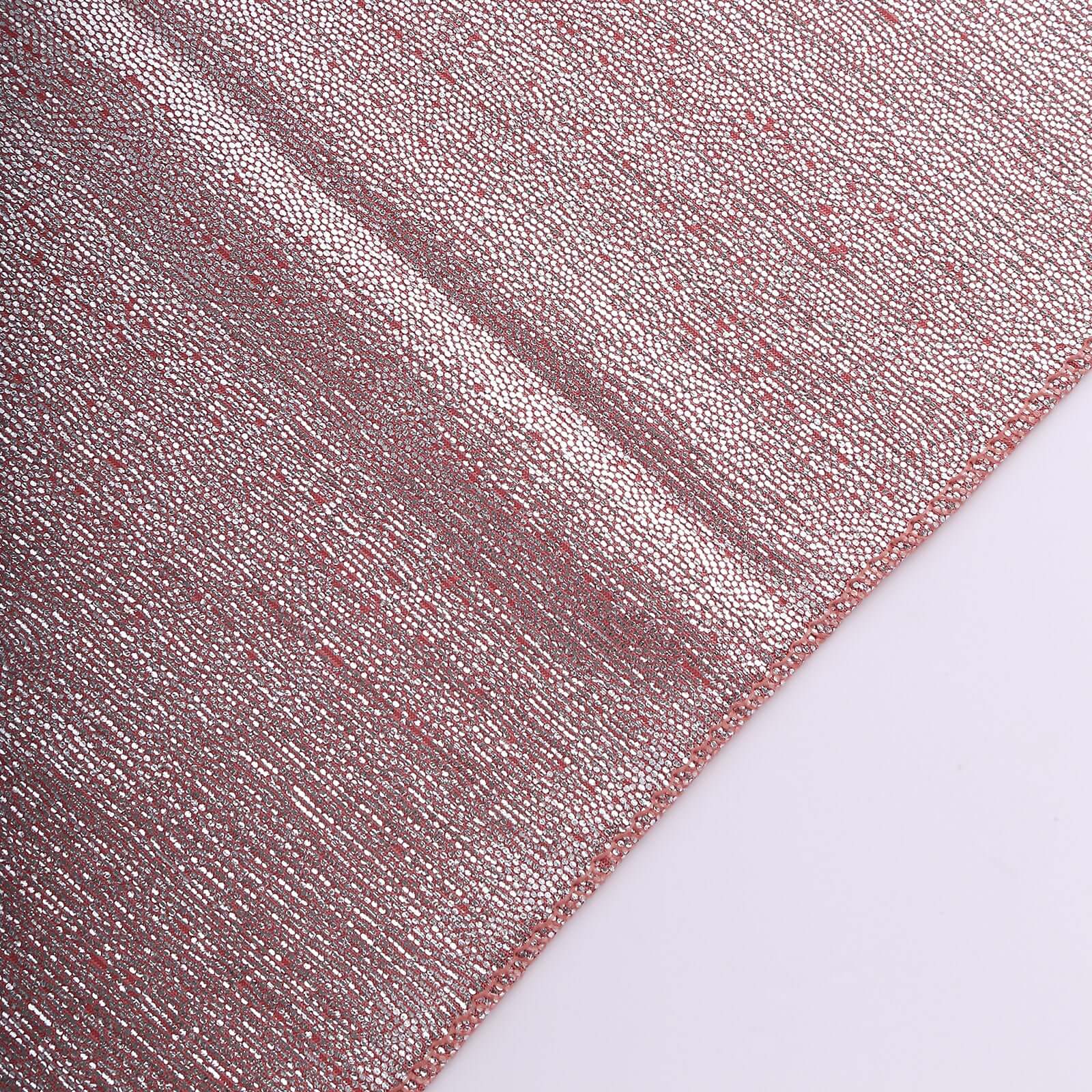 5 Pack Polyester 20"x20" Napkins Rose Gold Shimmer Sequin Dots - Luminous Cloth Napkins - Bell Racket Store