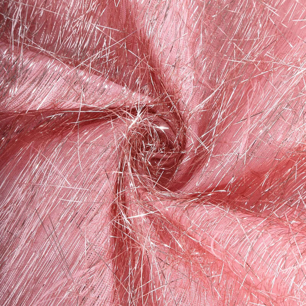 5 Pack Polyester Chair Sashes Rose Gold Metallic Tinsel Fringe - Easy to Use Chair Bows 6"x108" - Bell Racket Store