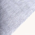 5 Pack Polyester Chair Sashes Silver Metallic Tinsel Fringe - Easy to Use Chair Bows 6"x108" - Bell Racket Store