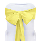 5 Pack Polyester Chair Sashes Yellow 6"x108"