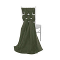 5 Pack Chiffon Chair Sashes Olive Green - Soft & Lightweight Designer Chair Bows 22"x78"