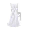 5 Pack Chiffon Chair Sashes White - Soft & Lightweight Designer Chair Bows for Stylish DIY Chair Accents 22"x78"