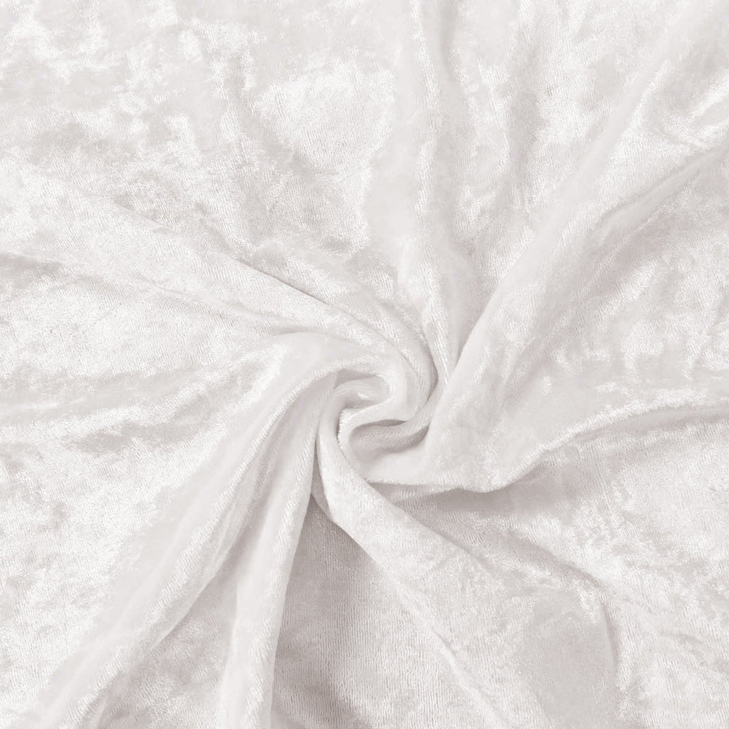 5 Pack Premium Crushed Velvet 20"x20" Napkins White - Rich & Textured Finish Dinner Napkins for Classy Events - Bell Racket Store