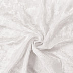 5 Pack Premium Crushed Velvet 20"x20" Napkins White - Rich & Textured Finish Dinner Napkins for Classy Events - Bell Racket Store