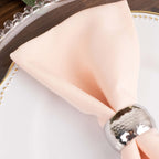 5 Pack Premium Polyester 20"x20" Napkins Blush - Wrinkle - Resistant & Durable Dinner Napkins - Bell Racket Store