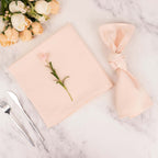 5 Pack Premium Polyester 20"x20" Napkins Blush - Wrinkle - Resistant & Durable Dinner Napkins - Bell Racket Store