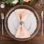 5 Pack Premium Polyester 20"x20" Napkins Blush - Wrinkle - Resistant & Durable Dinner Napkins - Bell Racket Store