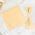5 Pack Premium Polyester 20"x20" Napkins Champagne - Wrinkle-Resistant & Durable Dinner Napkins