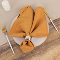 5 Pack Premium Polyester 20"x20" Napkins Gold - Wrinkle - Resistant & Durable Dinner Napkins for Any Occasion - Bell Racket Store