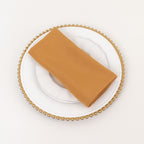 5 Pack Premium Polyester 20"x20" Napkins Gold - Wrinkle - Resistant & Durable Dinner Napkins for Any Occasion - Bell Racket Store