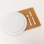 5 Pack Premium Polyester 20"x20" Napkins Gold - Wrinkle - Resistant & Durable Dinner Napkins for Any Occasion - Bell Racket Store