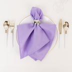 5 Pack Premium Polyester 20"x20" Napkins Lavender Lilac - Wrinkle - Resistant & Durable Dinner Napkins - Bell Racket Store