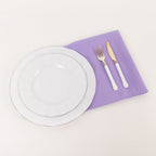 5 Pack Premium Polyester 20"x20" Napkins Lavender Lilac - Wrinkle - Resistant & Durable Dinner Napkins - Bell Racket Store