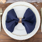 5 Pack Premium Polyester 20"x20" Napkins Navy Blue - Wrinkle - Resistant & Durable Dinner Napkins - Bell Racket Store