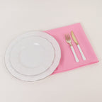 5 Pack Premium Polyester 20"x20" Napkins Pink - Wrinkle - Resistant & Durable Dinner Napkins - Bell Racket Store