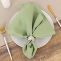 5 Pack Premium Polyester 20"x20" Napkins Sage Green - Wrinkle - Resistant & Durable Dinner Napkins - Bell Racket Store