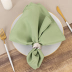 5 Pack Premium Polyester 20"x20" Napkins Sage Green - Wrinkle - Resistant & Durable Dinner Napkins - Bell Racket Store