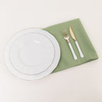 5 Pack Premium Polyester 20"x20" Napkins Sage Green - Wrinkle - Resistant & Durable Dinner Napkins - Bell Racket Store