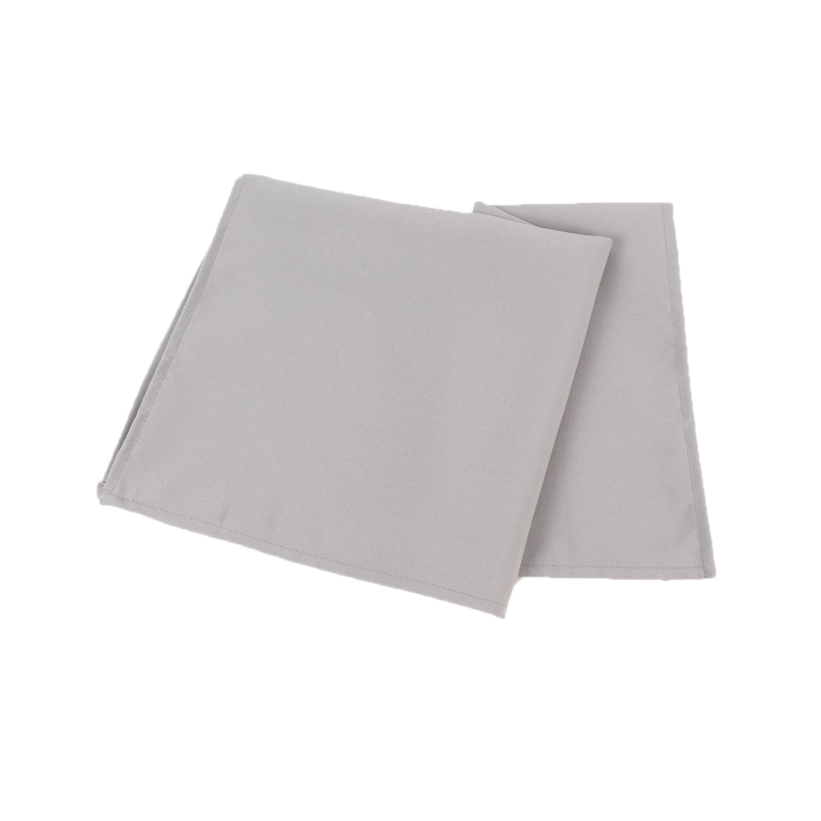 5 Pack Premium Polyester 20"x20" Napkins Silver - Wrinkle - Resistant & Durable Dinner Napkins - Bell Racket Store