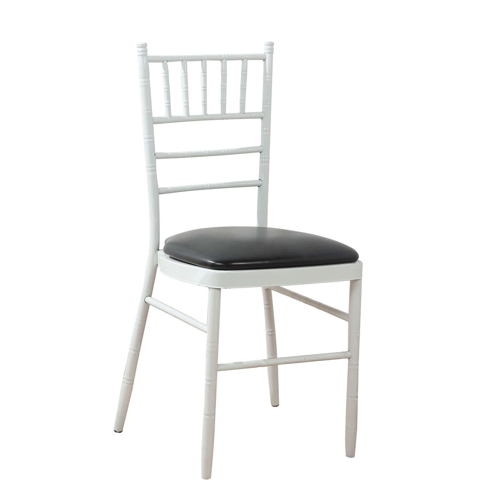 5 Pack PU Leather 1.5" Thick Seat Pads with Wood Backing for Chiavari Chairs Black - Memory Foam Tie - Less Non - Slip Design 16" - Bell Racket Store