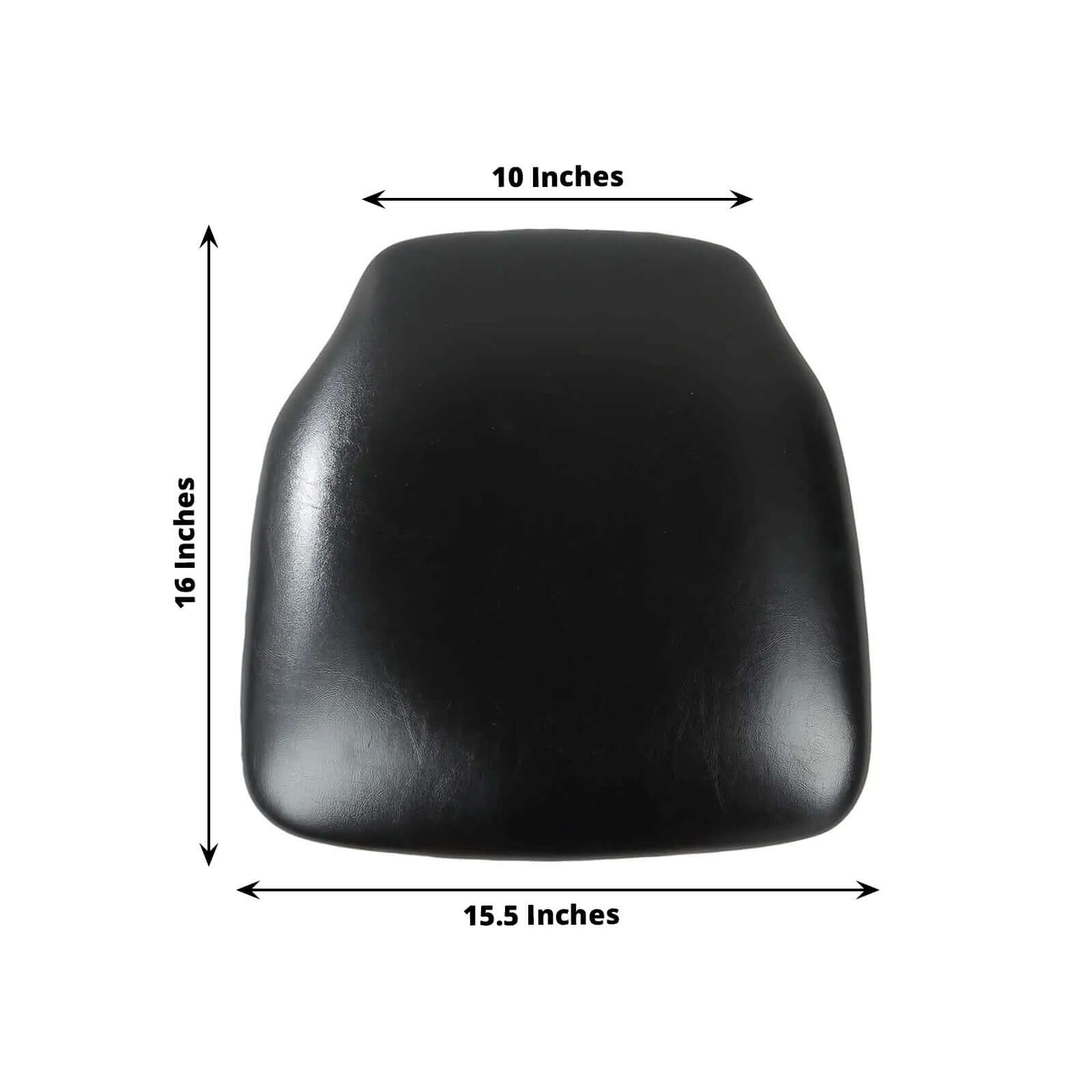 5 Pack PU Leather 1.5" Thick Seat Pads with Wood Backing for Chiavari Chairs Black - Memory Foam Tie - Less Non - Slip Design 16" - Bell Racket Store