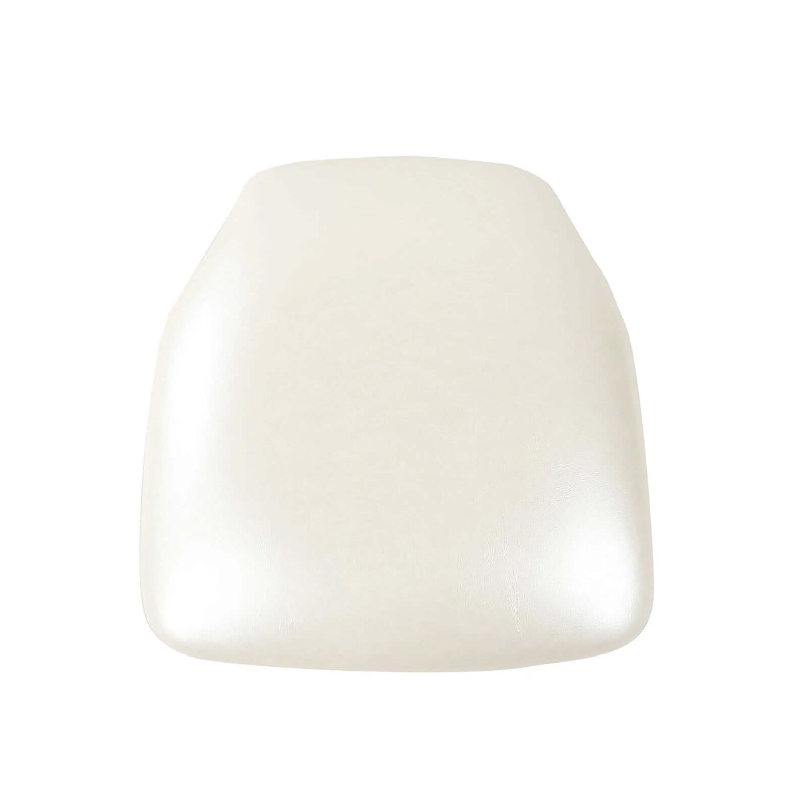 5 Pack PU Leather 1.5" Thick Seat Pads with Wood Backing for Chiavari Chairs Ivory - Memory Foam Tie - Less Non - Slip Design 16" - Bell Racket Store