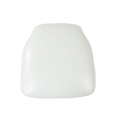 5 Pack PU Leather 1.5" Thick Seat Pads with Wood Backing for Chiavari Chairs White - Memory Foam Tie - Less Non - Slip Design 16" - Bell Racket Store