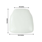 5 Pack PU Leather 1.5" Thick Seat Pads with Wood Backing for Chiavari Chairs White - Memory Foam Tie - Less Non - Slip Design 16" - Bell Racket Store