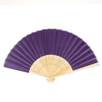 5 Pack Purple Asian Silk Folding Fans Party Favors, Oriental Folding Fan Favors - Bell Racket Store