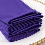 5 Pack Purple Scuba Napkins â€“ 17"x17", Wrinkle - Free & Stain Resistant Cloth Napkins - Bell Racket Store