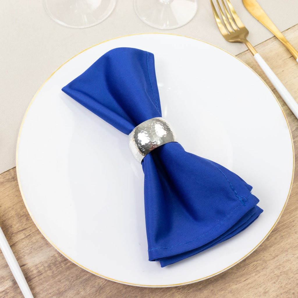 5 Pack Royal Blue Scuba Napkins â€“ 17"x17", Wrinkle - Free & Stain Resistant Cloth Napkins - Bell Racket Store