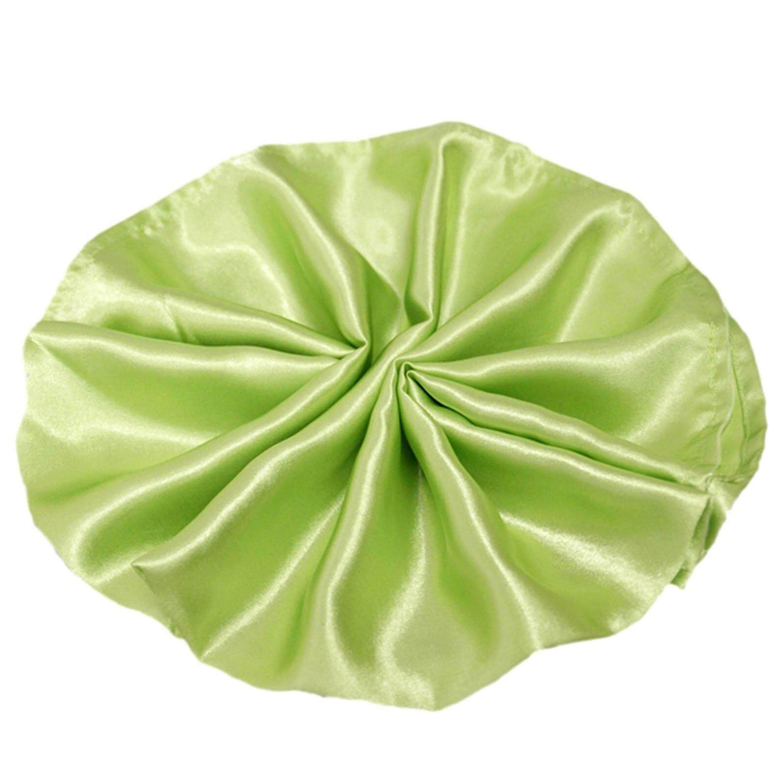 5 Pack Satin 20"x20" Napkins Apple Green - Luxurious Shine & Smooth Dinner Napkins - NestOCart