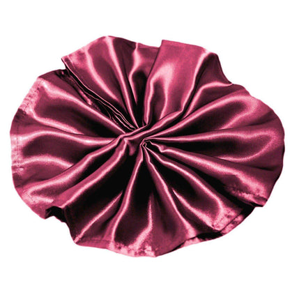 5 Pack Satin 20"x20" Napkins Burgundy - Luxurious Shine & Smooth Dinner Napkins - NestOCart