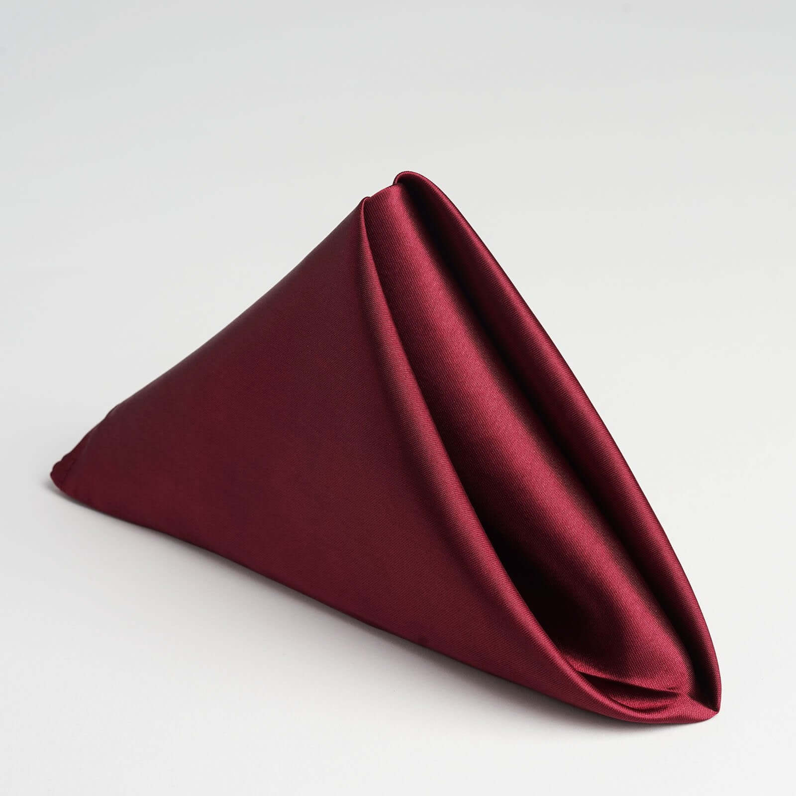 5 Pack Satin 20"x20" Napkins Burgundy - Luxurious Shine & Smooth Dinner Napkins - NestOCart