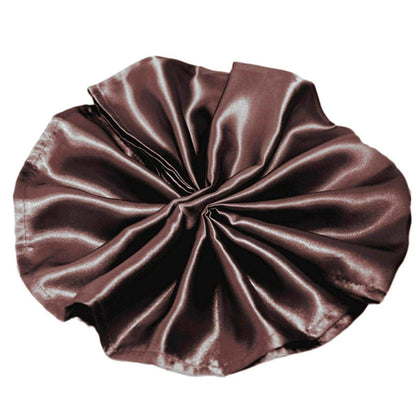 5 Pack Satin 20"x20" Napkins Chocolate - Luxurious Shine & Smooth Dinner Napkins - NestOCart