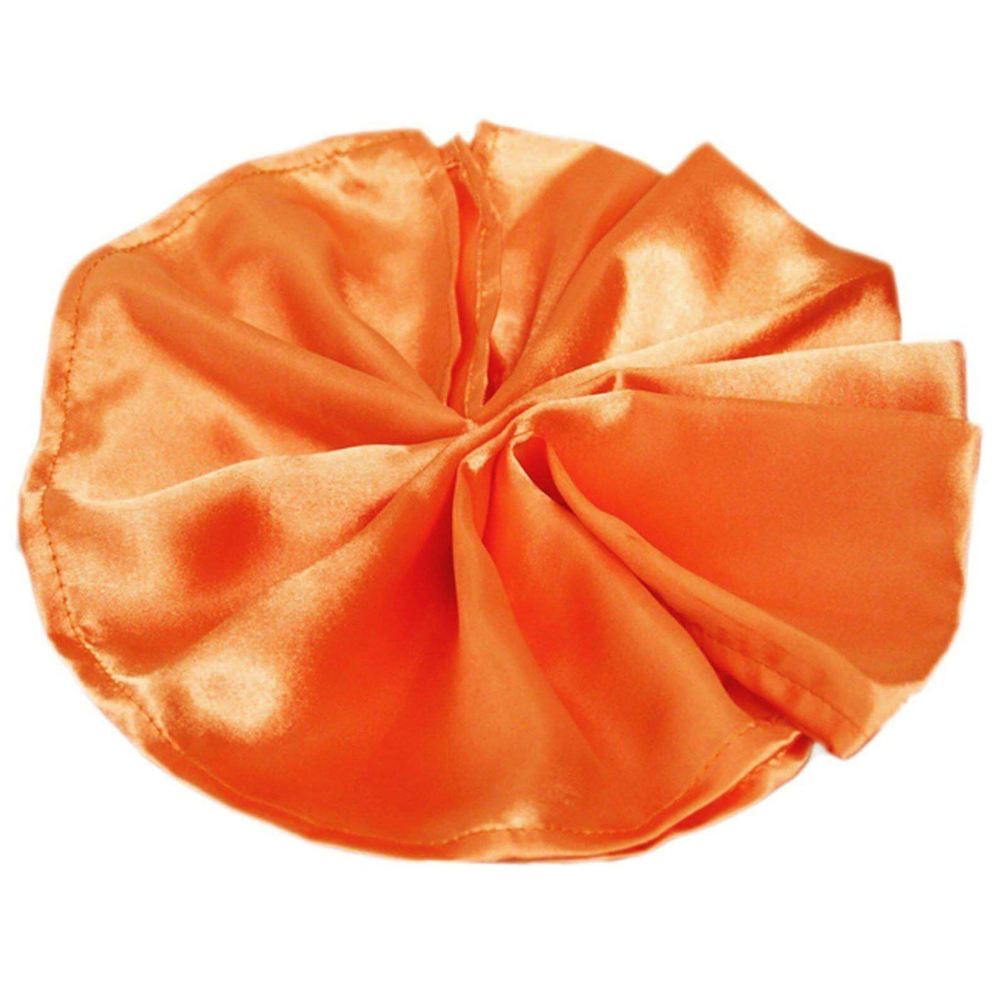 5 Pack Satin 20"x20" Napkins Orange - Luxurious Shine & Smooth Dinner Napkins - NestOCart