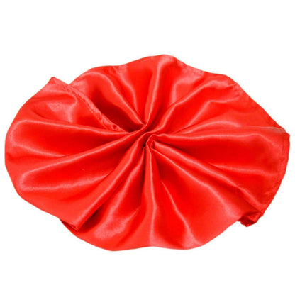 5 Pack Satin 20"x20" Napkins Red - Luxurious Shine & Smooth Dinner Napkins - NestOCart