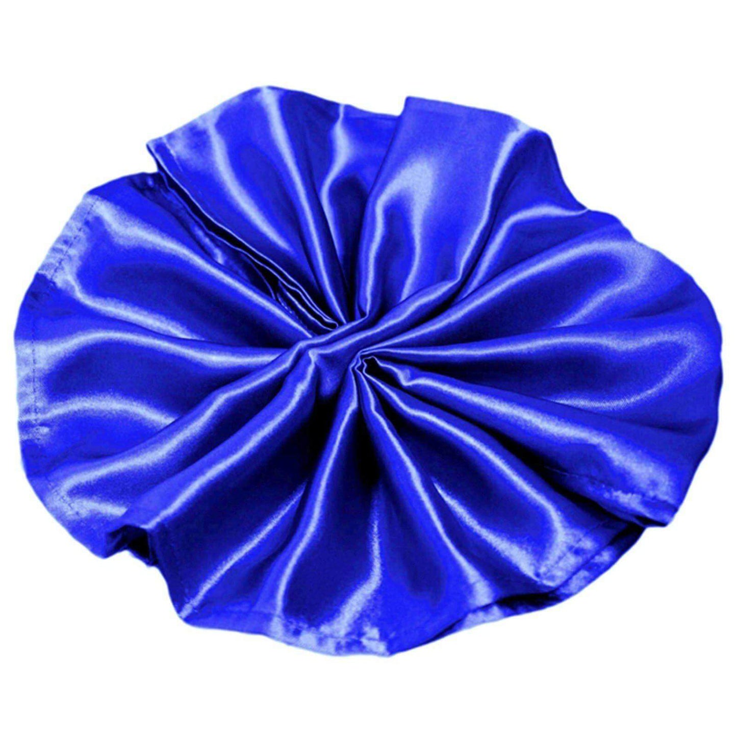 5 Pack Satin 20"x20" Napkins Royal Blue - Luxurious Shine & Smooth Dinner Napkins - NestOCart