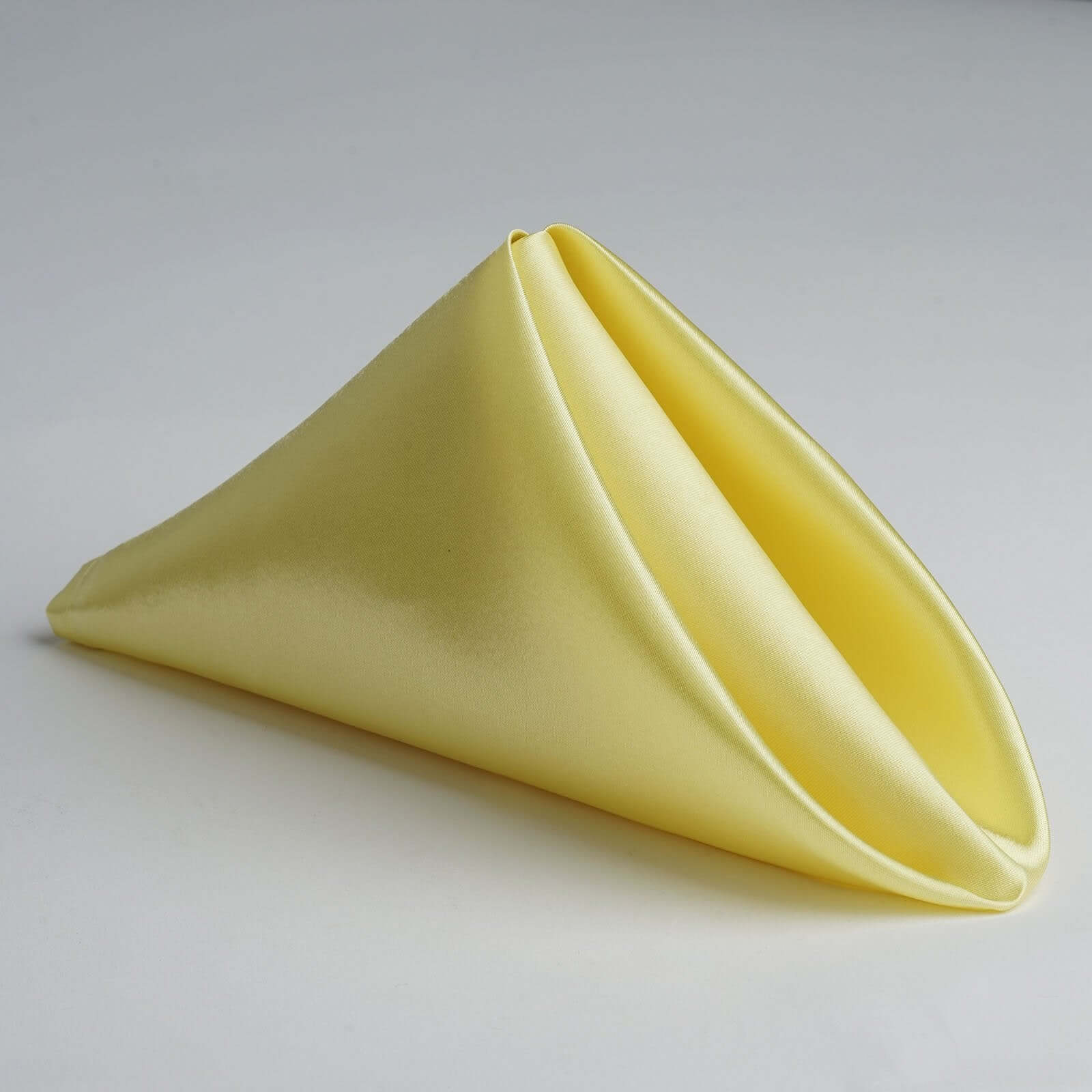 5 Pack Satin 20"x20" Napkins Yellow - Luxurious Shine & Smooth Dinner Napkins - NestOCart