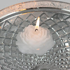 5 - Pack Scented Candles Floating Peony Flower Design White Wax - Decorative Party Favors with Individual Gift Boxes & Ribbons 3" - Bell Racket Store