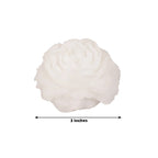 5 - Pack Scented Candles Floating Peony Flower Design White Wax - Decorative Party Favors with Individual Gift Boxes & Ribbons 3" - Bell Racket Store
